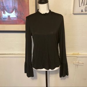 NWT TopShop Black Long-sleeve Top